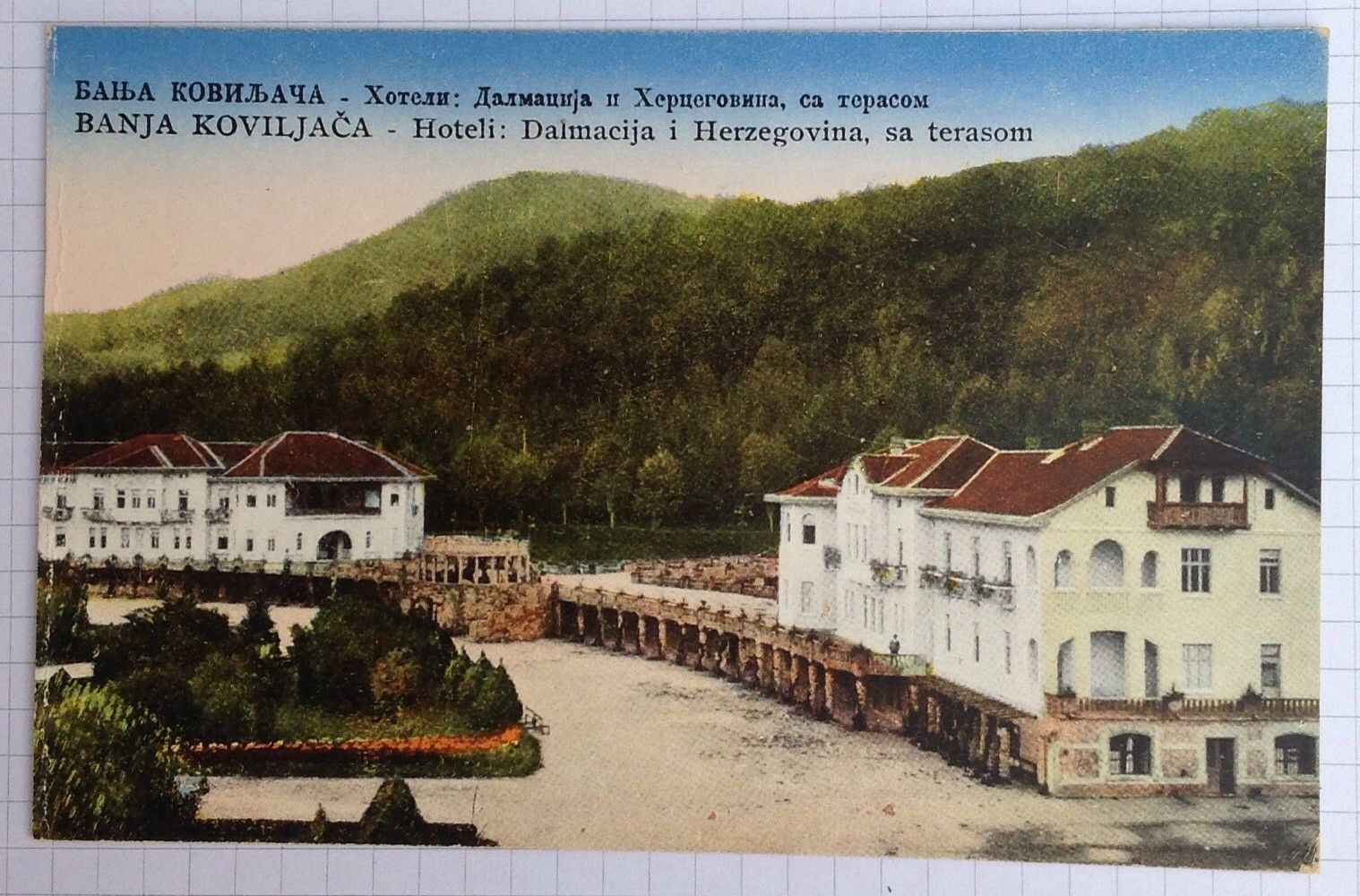 Hoteli Dalmacija i Hercegovina, stara razglednica, oznaka 1921-1930