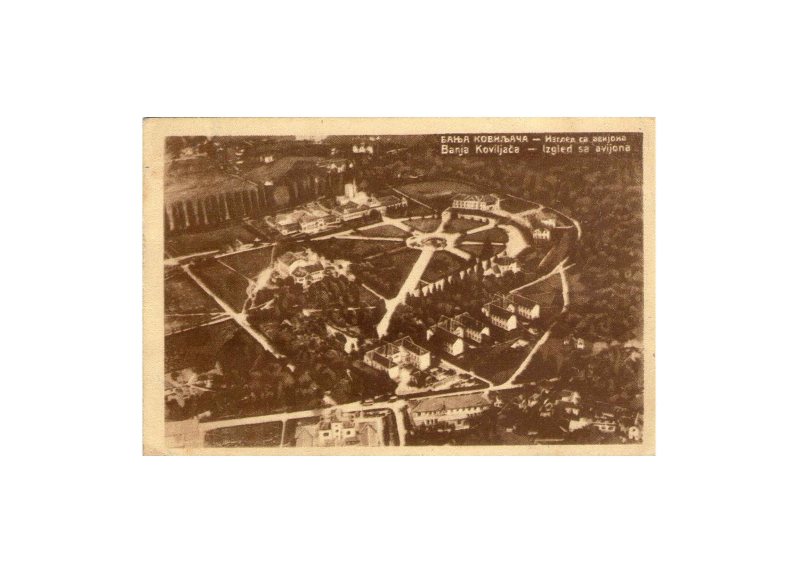 Izgled sa avijona, stara razglednica, oznaka 1948
