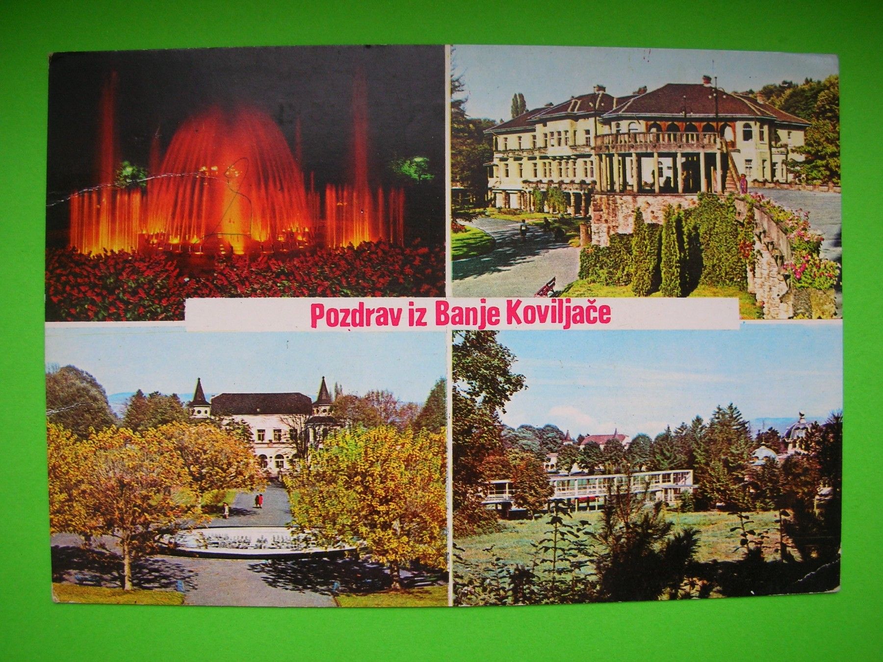 Pozdrav iz Banje Koviljače, stara razglednica, oznaka 1960